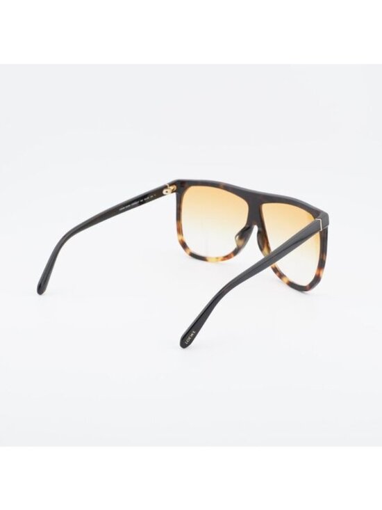 Loewe LW40001F 56E Sunglasses Havana Square Frame, Brown Lenses